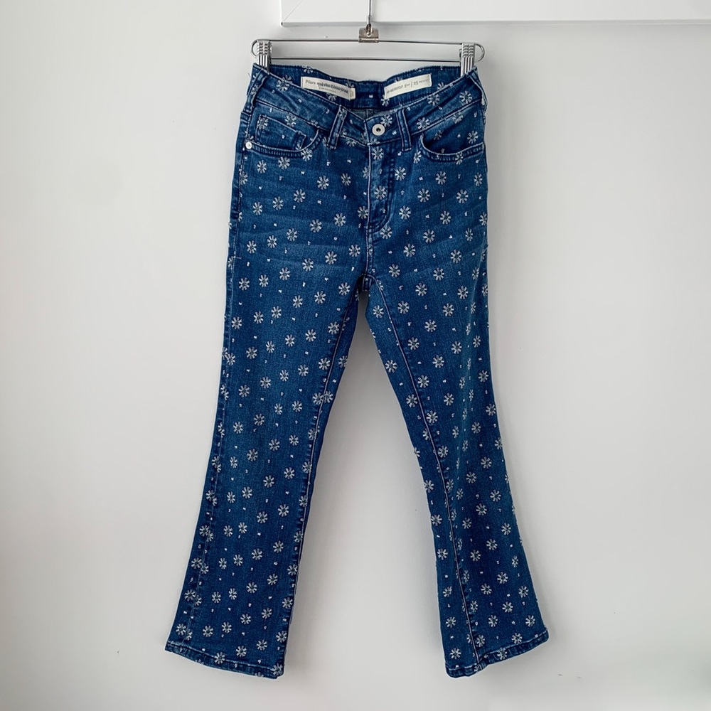 ANTHROPOLOGIE embroidered bootcut jeans